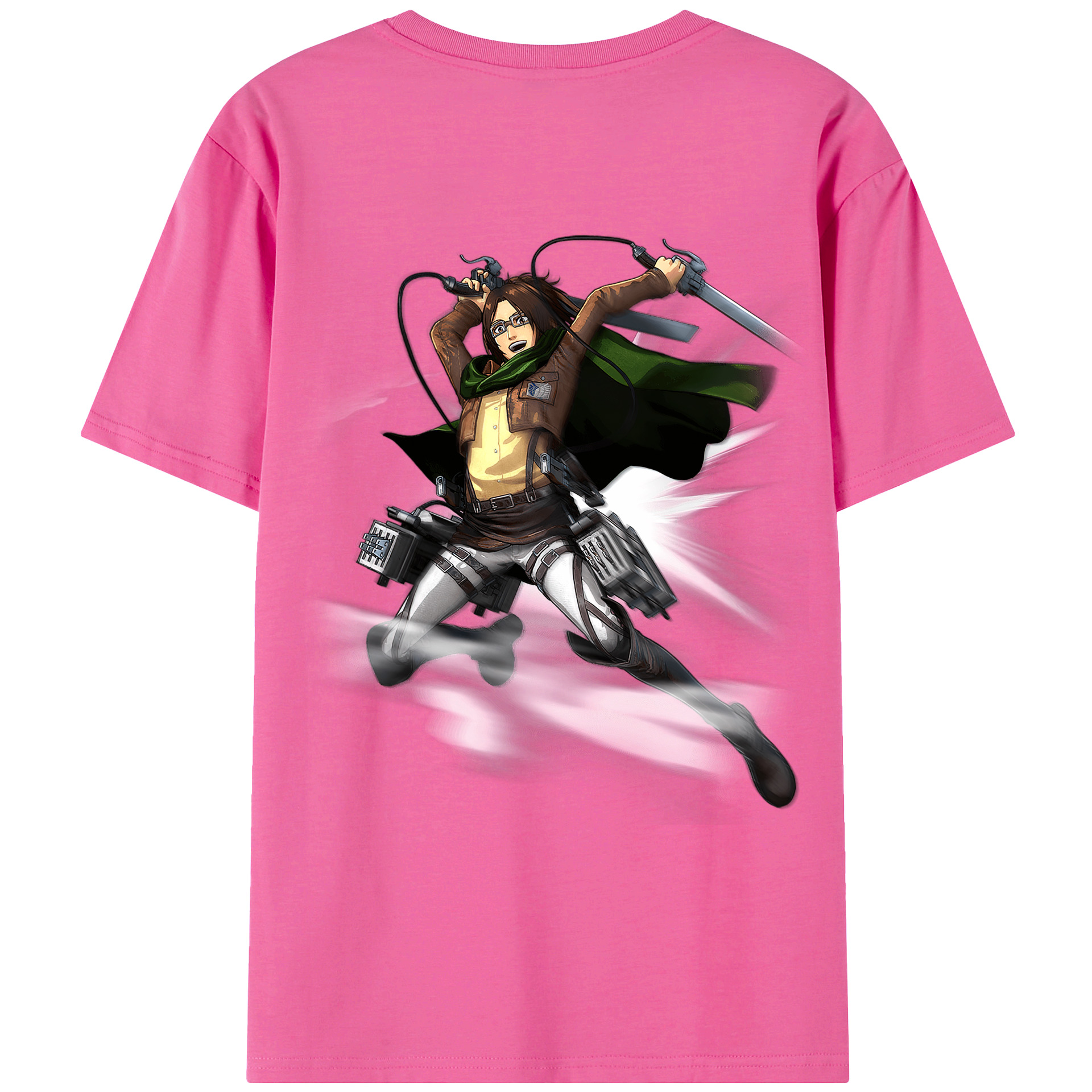 （画像用） 進撃の巨人 ハンジ·ゾエ Attack on Titan Hanji Zoe レディース半袖Tシャツ(バックプリント)